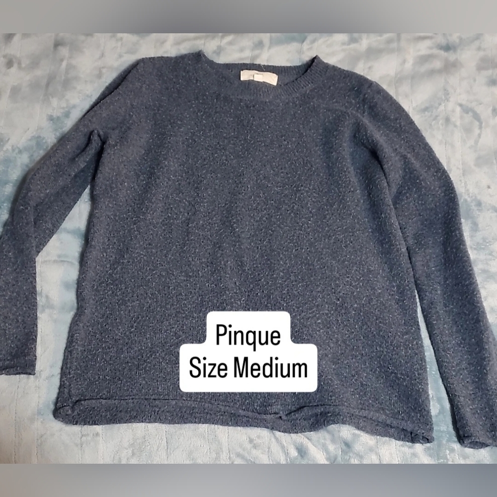 Pinque Women's Navy Crew Neck Sweater
